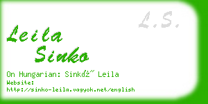 leila sinko business card